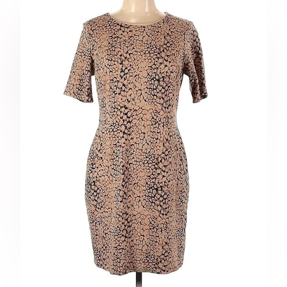 Lands’ End Leopard-Print Dress w. Pockets | size 8